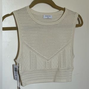 Babaton cropped knit sleeveless top